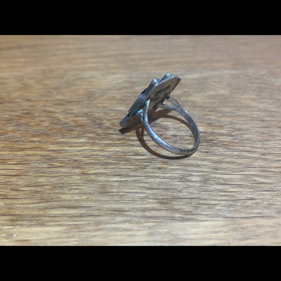 Sterling silver and obsidian ring - Picture 9 of 9